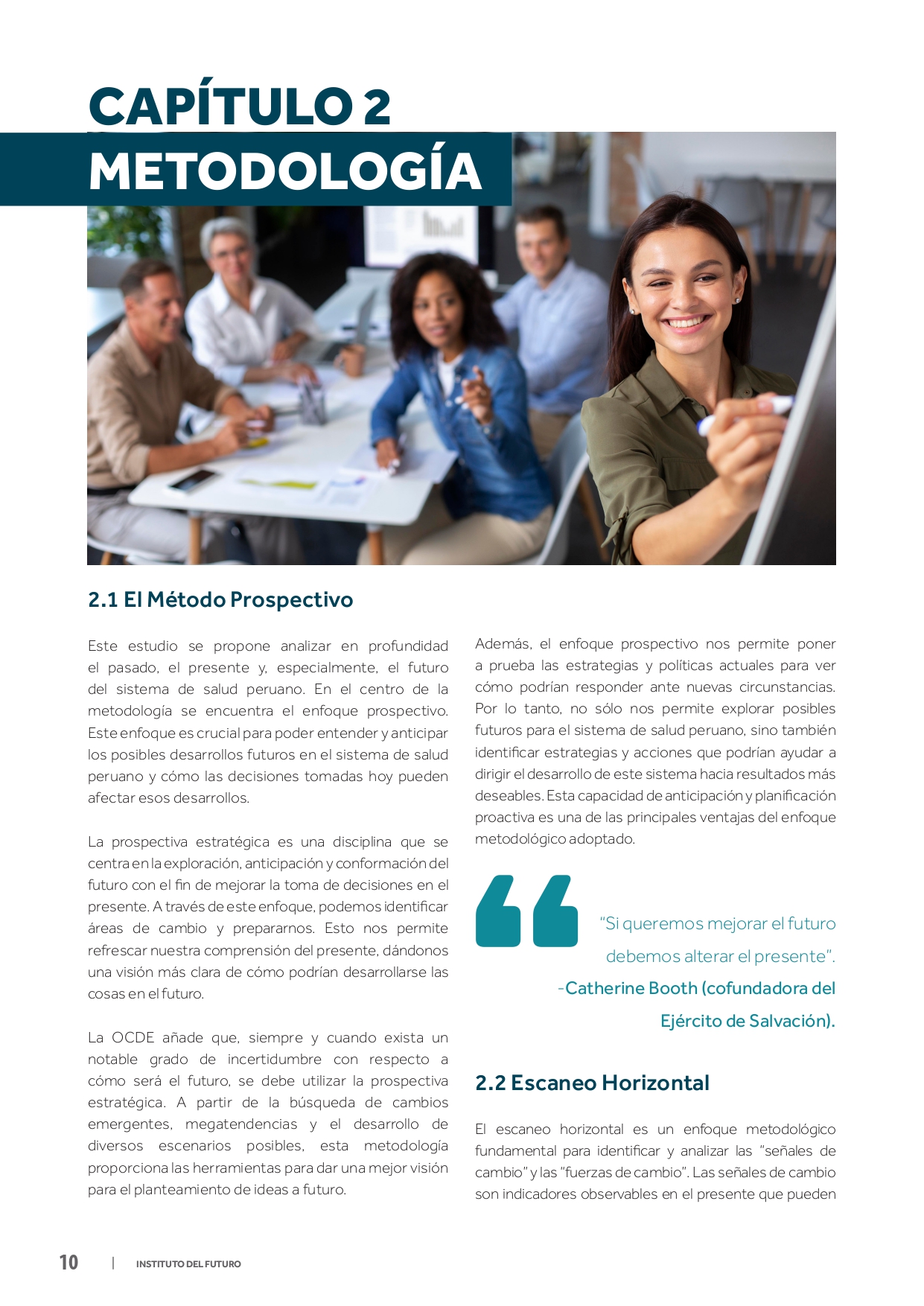 P&aacute;gina de metodolog&iacute;a del white paper Salud para el Futuro
