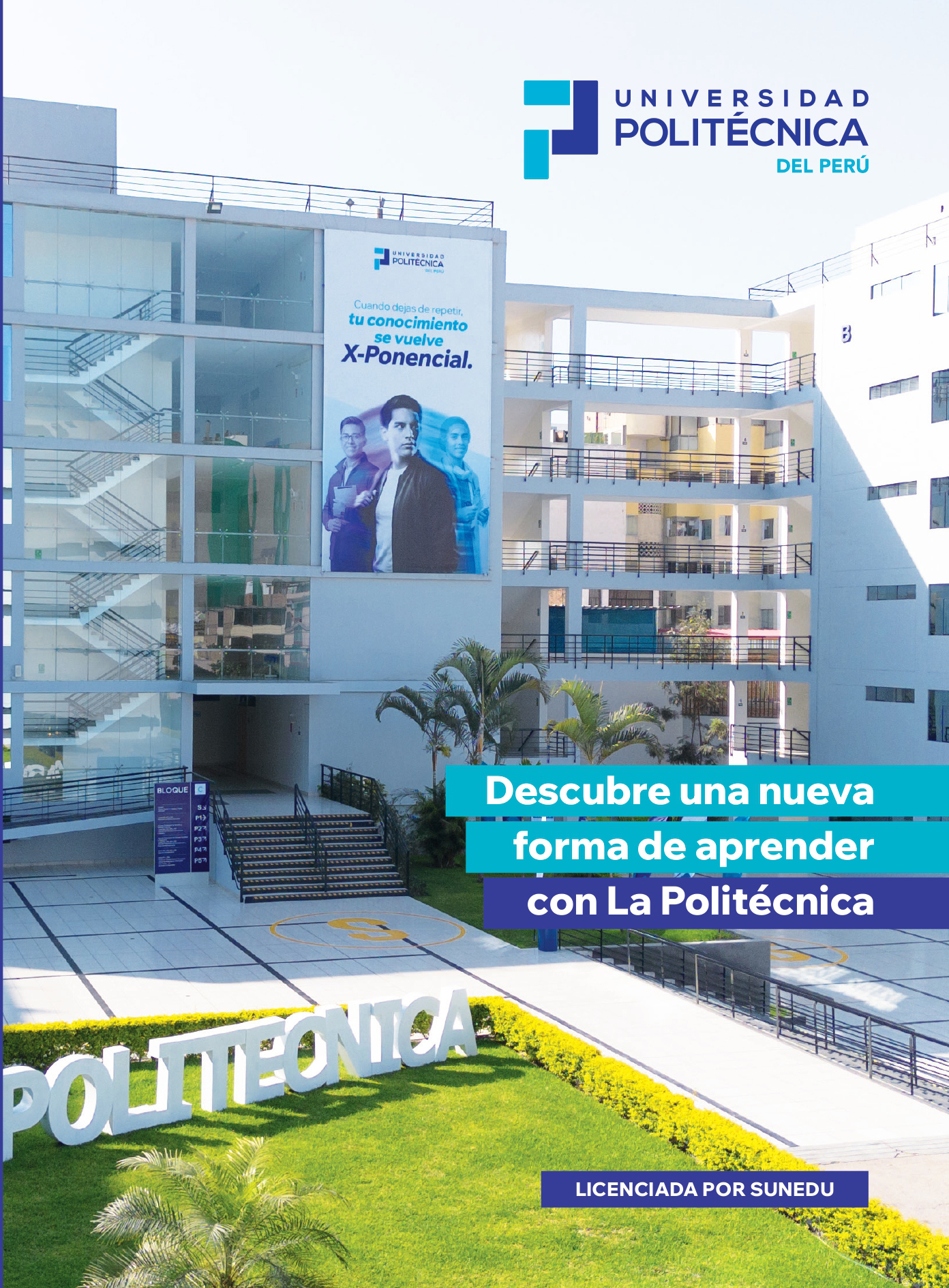 Portada del tr&iacute;ptico institucional de la Universidad Polit&eacute;cnica del Per&uacute;